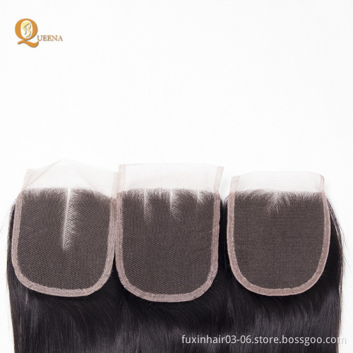 Best Quality Hair Aligned Cuticle Virgin Hair Wholesale Bundles and Closure Set Virgin Indian Hair Weave Top Closure